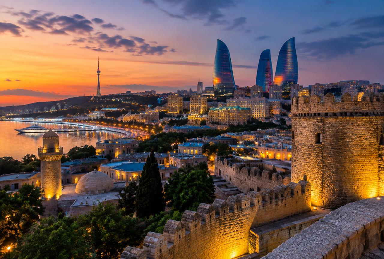 Travel scene in Azerbaijan
