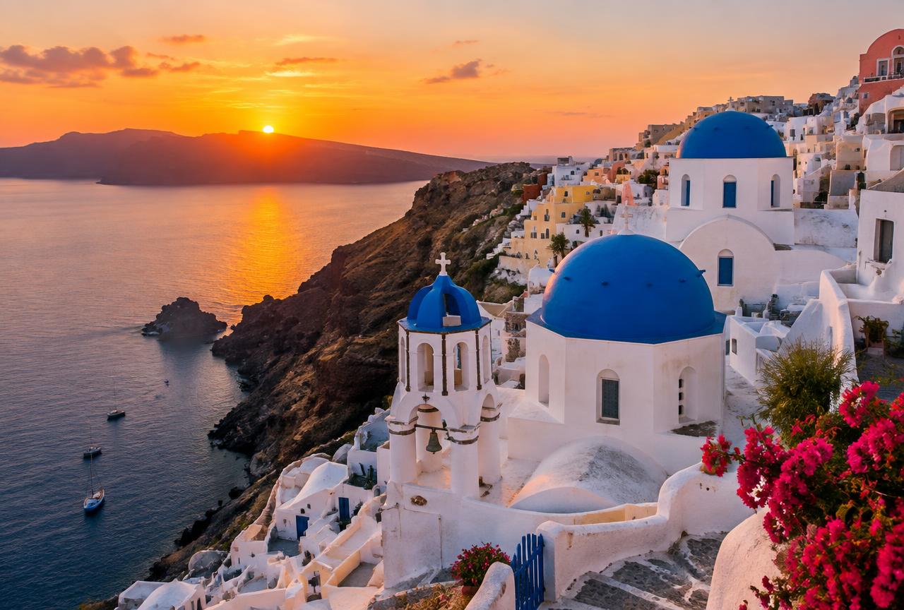 Travel scene in Greece
