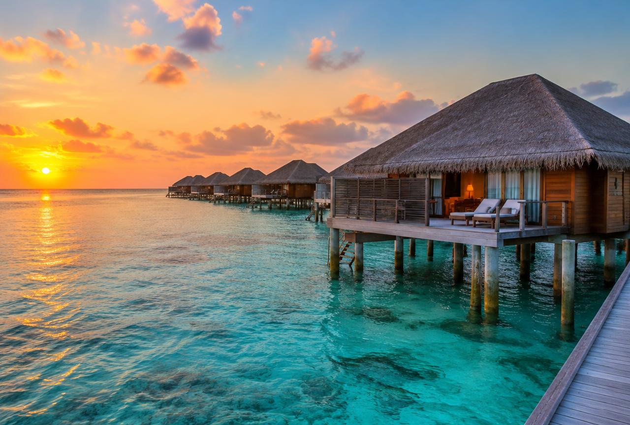 Travel scene in Maldives